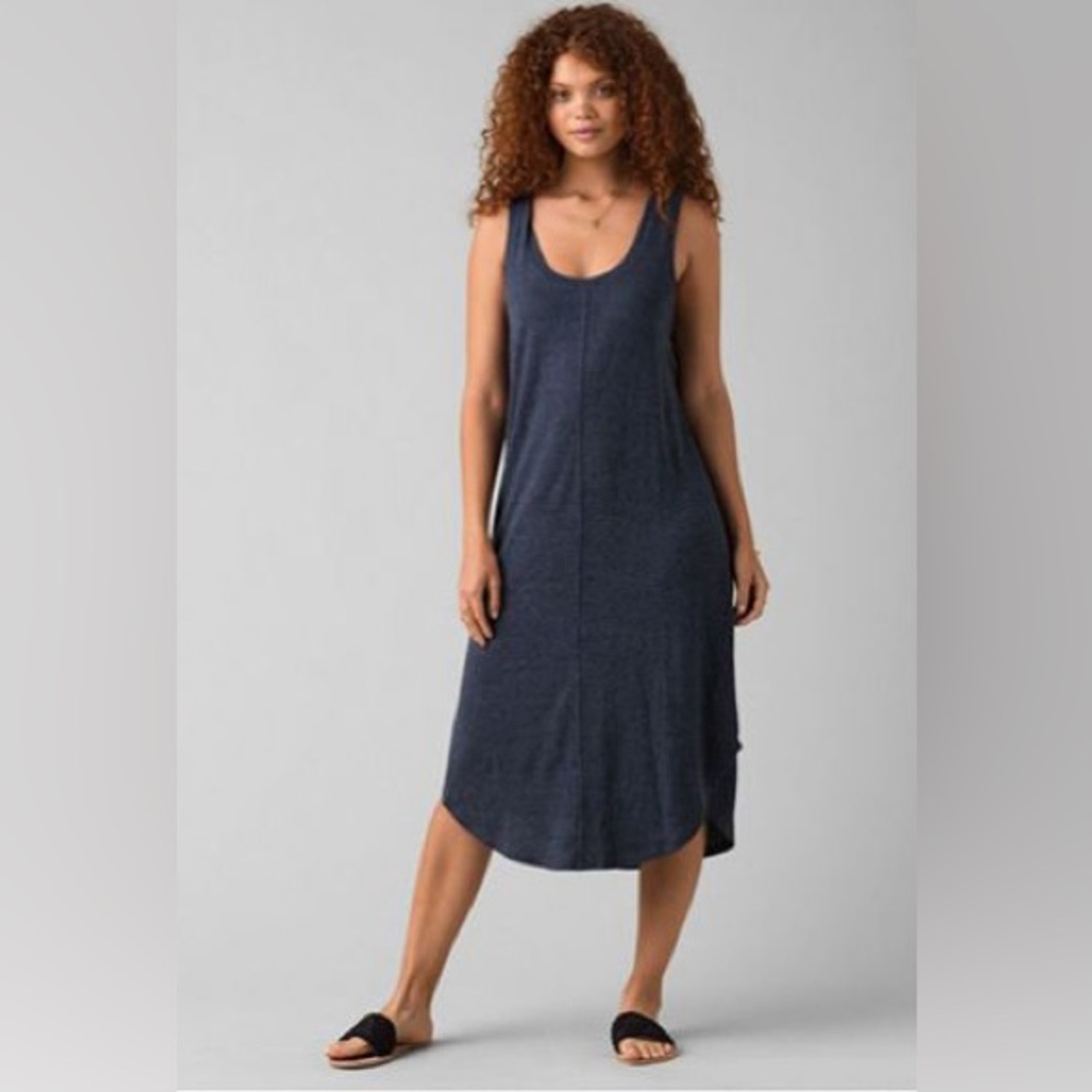 Prana Hemp Navy Corrine Dress Sz: Small